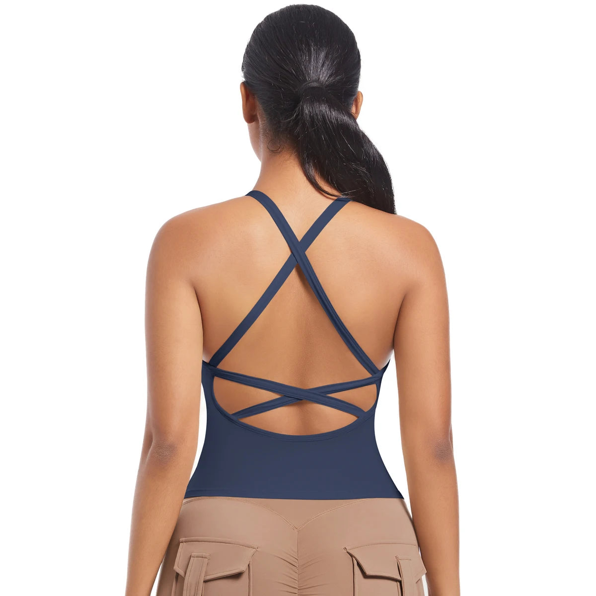 Yoga Bra Underwear Women Summer Shockproof Bra Beautiful Back Sports Running External Wear Training Fitness Yoga Tank Top Bra