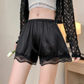 Spring and Summer 2026 New Lace Edge Safety Pants Women's Anti-running Light Bottoming Shorts Ice Silk Thin Pajama Pants Sexy