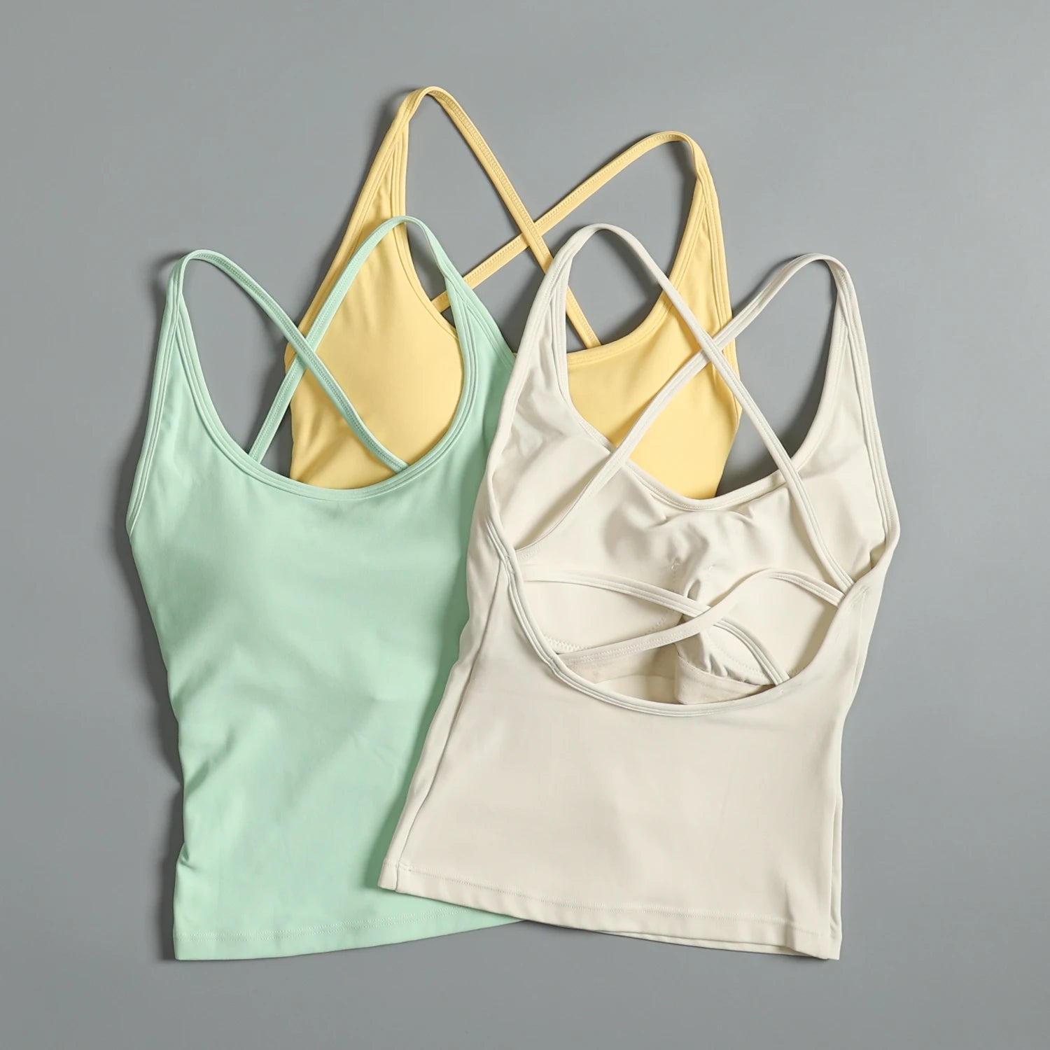 Sexy beautiful back sports vest for women with summer chest pad shockproof fitness lingerie wearing suspender Pilates yoga top