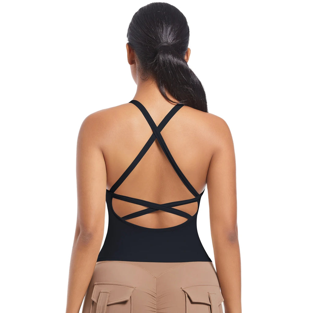 Yoga Bra Underwear Women Summer Shockproof Bra Beautiful Back Sports Running External Wear Training Fitness Yoga Tank Top Bra