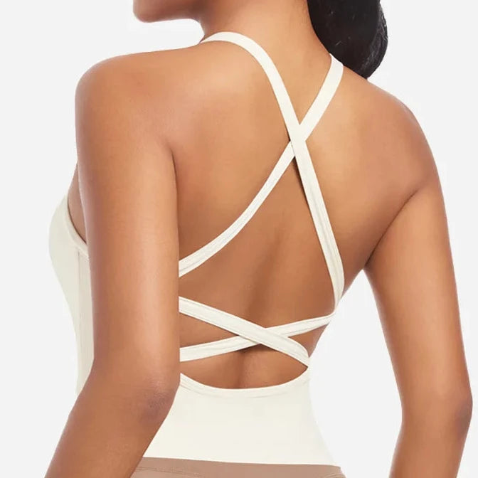 Yoga Bra Underwear Women Summer Shockproof Bra Beautiful Back Sports Running External Wear Training Fitness Yoga Tank Top Bra