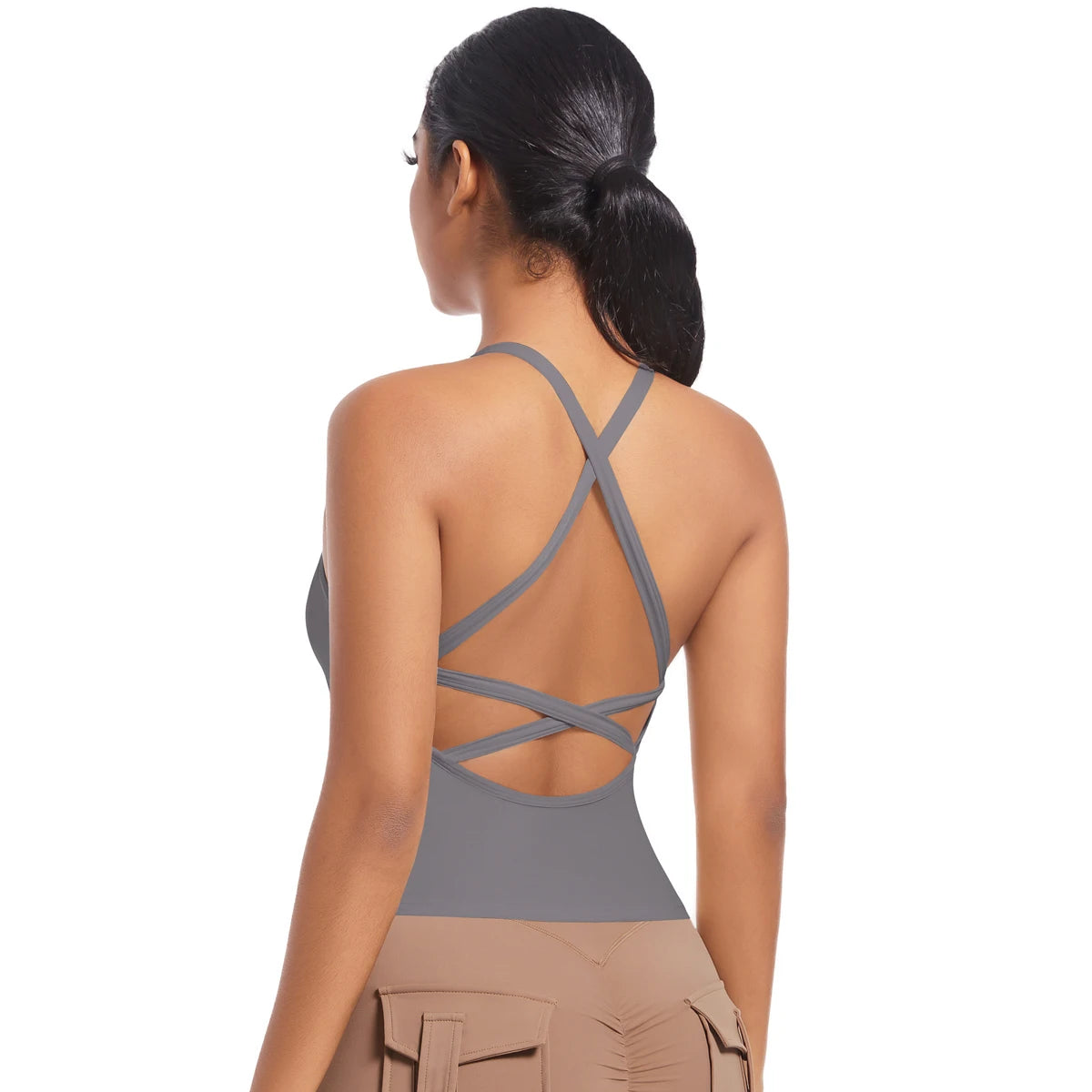 Yoga Bra Underwear Women Summer Shockproof Bra Beautiful Back Sports Running External Wear Training Fitness Yoga Tank Top Bra